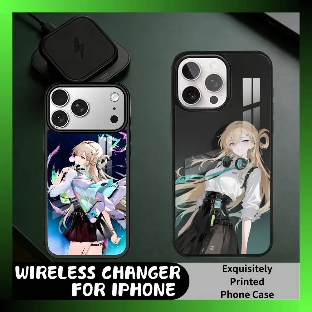 

L-Lynae Game WuWa Phone Case For iPhone17,16,15,14,13 Plus,Pro Max Magnetic For Magsafe Wireless Charging