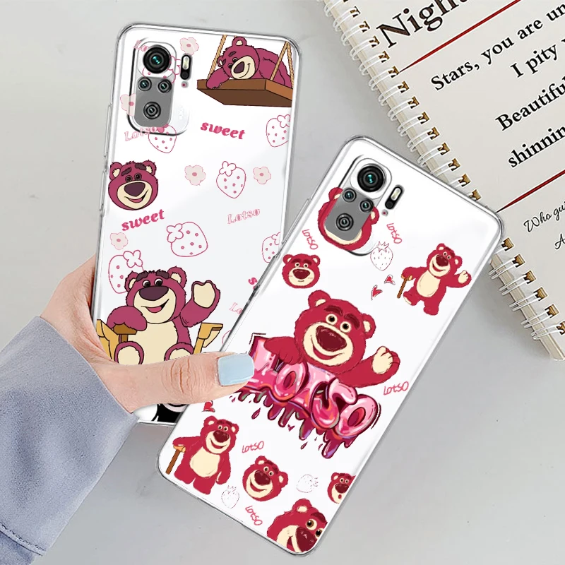 Toy Story 3 lotso Phone Case For Xiaomi Redmi Note 12 11E 11S 11 11T 10 10S 9 9T 9S 8 8T Pro Plus 5G Transparent