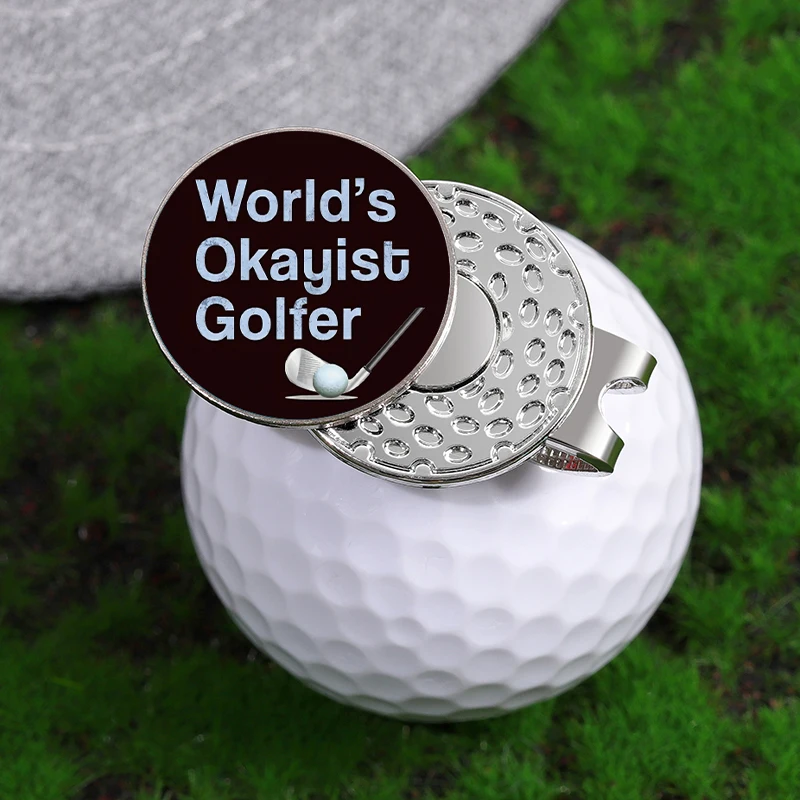 Golfer Golf Ball Marker with Magnetic Hat Clip Funny Golf Accessories Gifts for Men Women Golf Novelty Gift