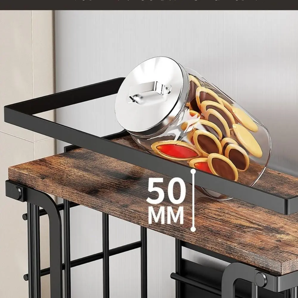

Carbon Steel Refrigerator Magnetic Shelf Punch Free Large Capacity Refrigerator Side Storage Rack Space Saving Wall Mounted