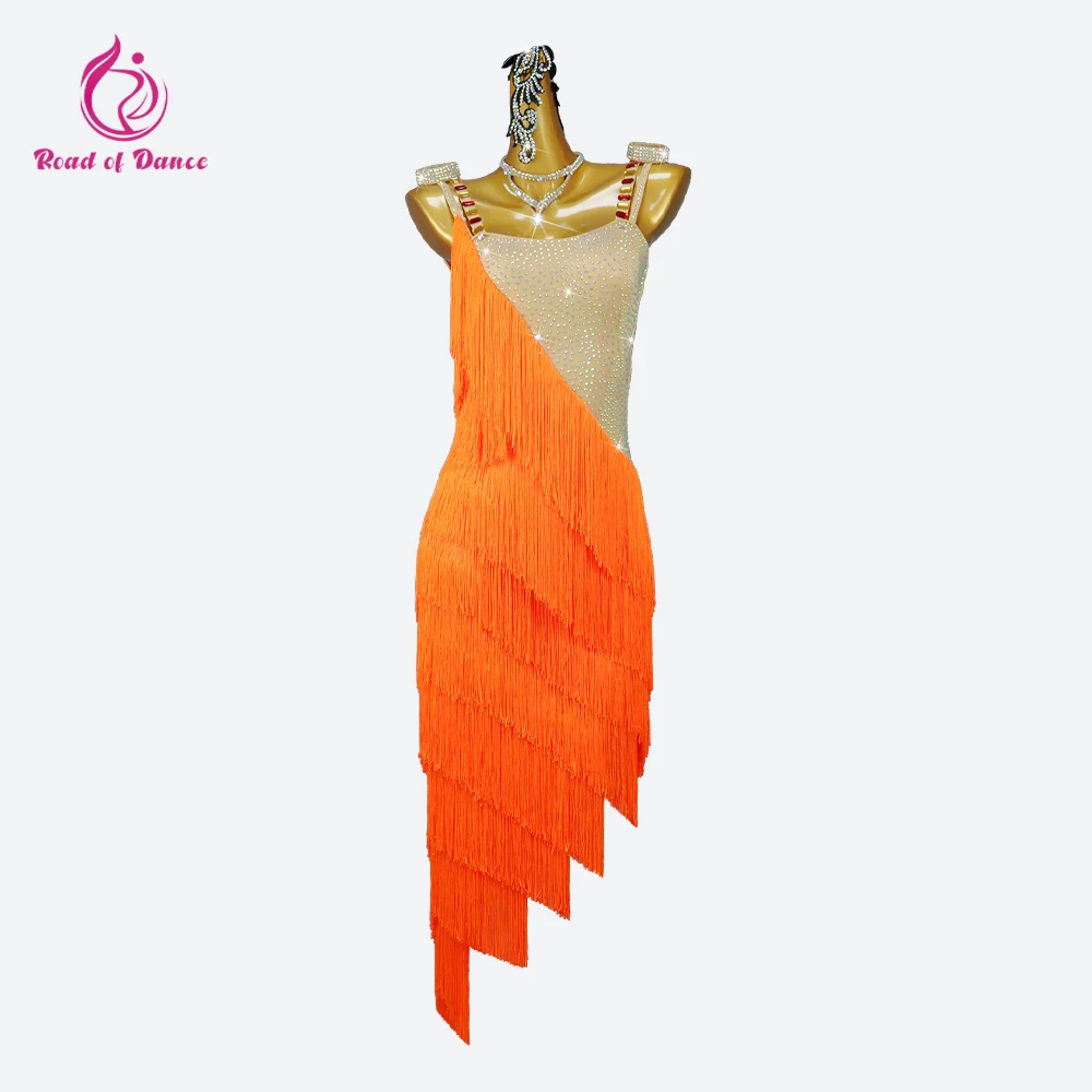 

Latin Dance Dress Girls Outfits Women Line Skirt 2024 Fringe costume Cabaret Kids Dancewear Formal Samba Ball Party Evening Suit