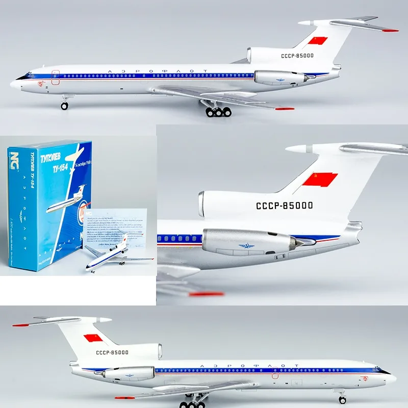 Diecast 1:400 Scale NG 54016 Soviet State Aviation TU-154 CCCP-85000 Prototype Passenger Aircraft Model Collection Adult Gift