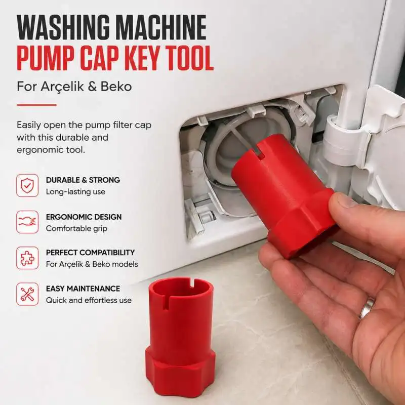 Household Plastic Key Tool For Washing Machine Pump Cover Hand Operated Disassembly Repair Accessory