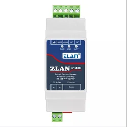 ZLAN5143D montaje en riel Din RS485 puerto serie a TCP/IP convertidor Ethernet Modbus RTU a servidor Modbus TCP