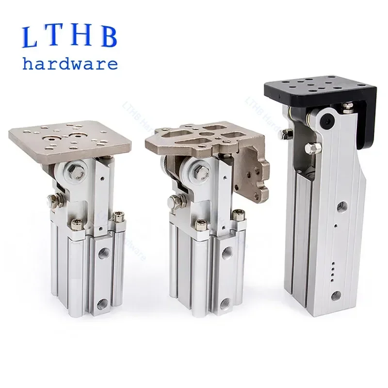 Pneumatic Lever Cylinder Manipulator Accessory Fixture Side Pose Group Mini 32/40-45L Rotates 90° Flip Rack Wheel Fixture Hinge