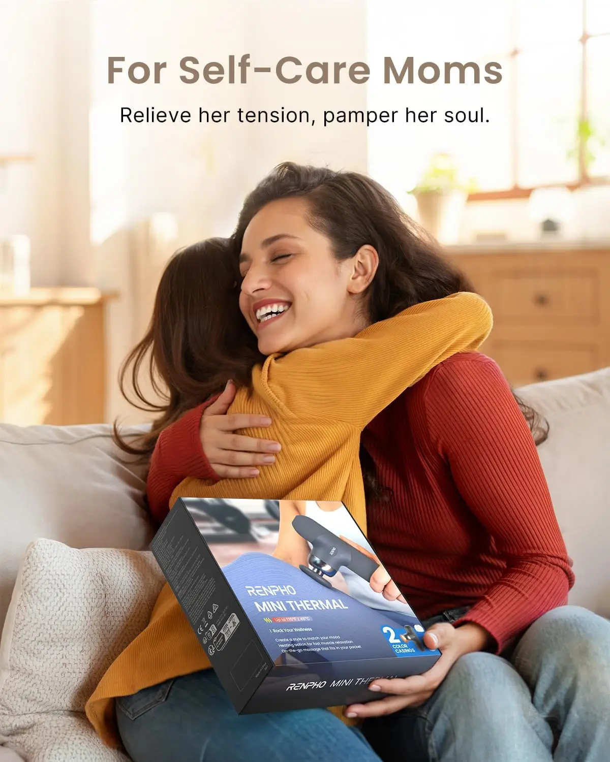 Mini Thermal Massage Gun with Heat, FSA HSA Eligible, Portable Deep Tissue Percussion Massager, Color Silicone Sleeves Travel