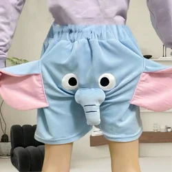 Cute Elephant Boxer Men Funny Short Humorou Underwear Animal Print Sleepwear maschile Lounge Sweat Pants pigiama Bottom Nightwear 5XL