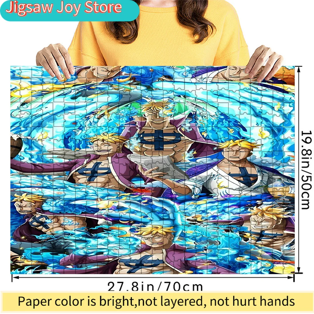 

Премиум-пазл из бумаги: One Piece, Марко, различные варианты, сцена с голубой водой, аниме-арт, высококачественный картонный пазл для всей семьи