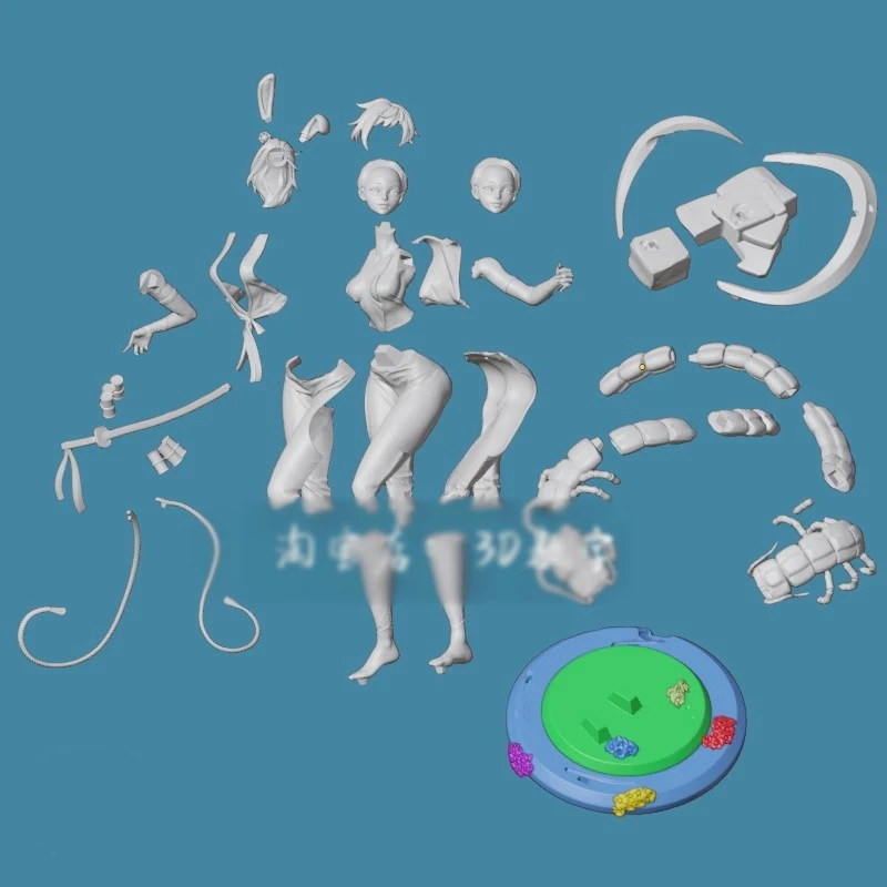 3 Styles Game Character 6066 YUZURIHA NSFW 3D Printing Unassembled Unpainted Custom Jigsaw Puzzle GK Figure Model Kit T_0142