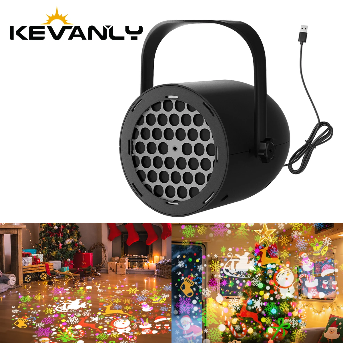 

1 шт., мультяшная снежинка, Рождество, Хэллоуин, тыква, лазерный вращающийся проектор, USB 5 В, декоративная лампа для вечеринки для домашней вечеринки