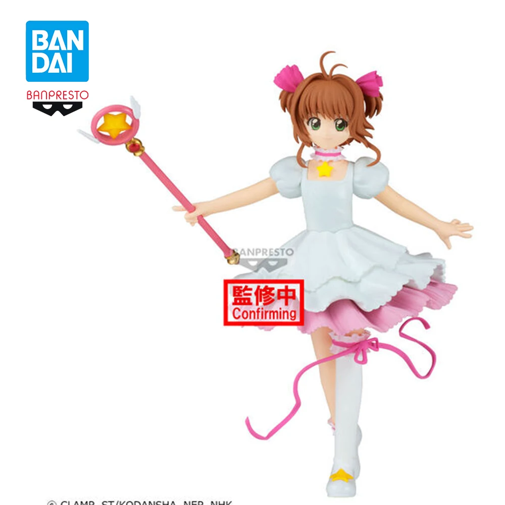 Original BANDAI Banpresto Card Captor Sakura KINOMOTO SAKURA PVC Anime Figure Action Figures Model Toys