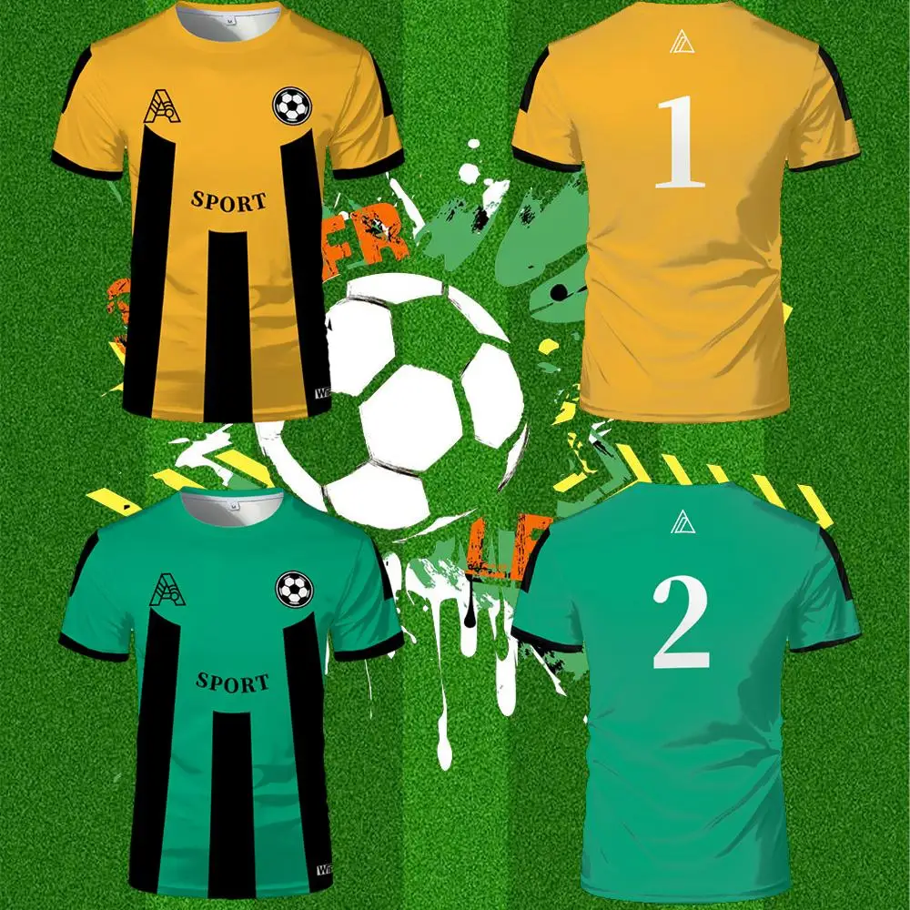 

WIFRU New 3D Printed Jersey Training Competition Breathable Quick-drying Sports T-shirt Men's Customizable Number Top Gift