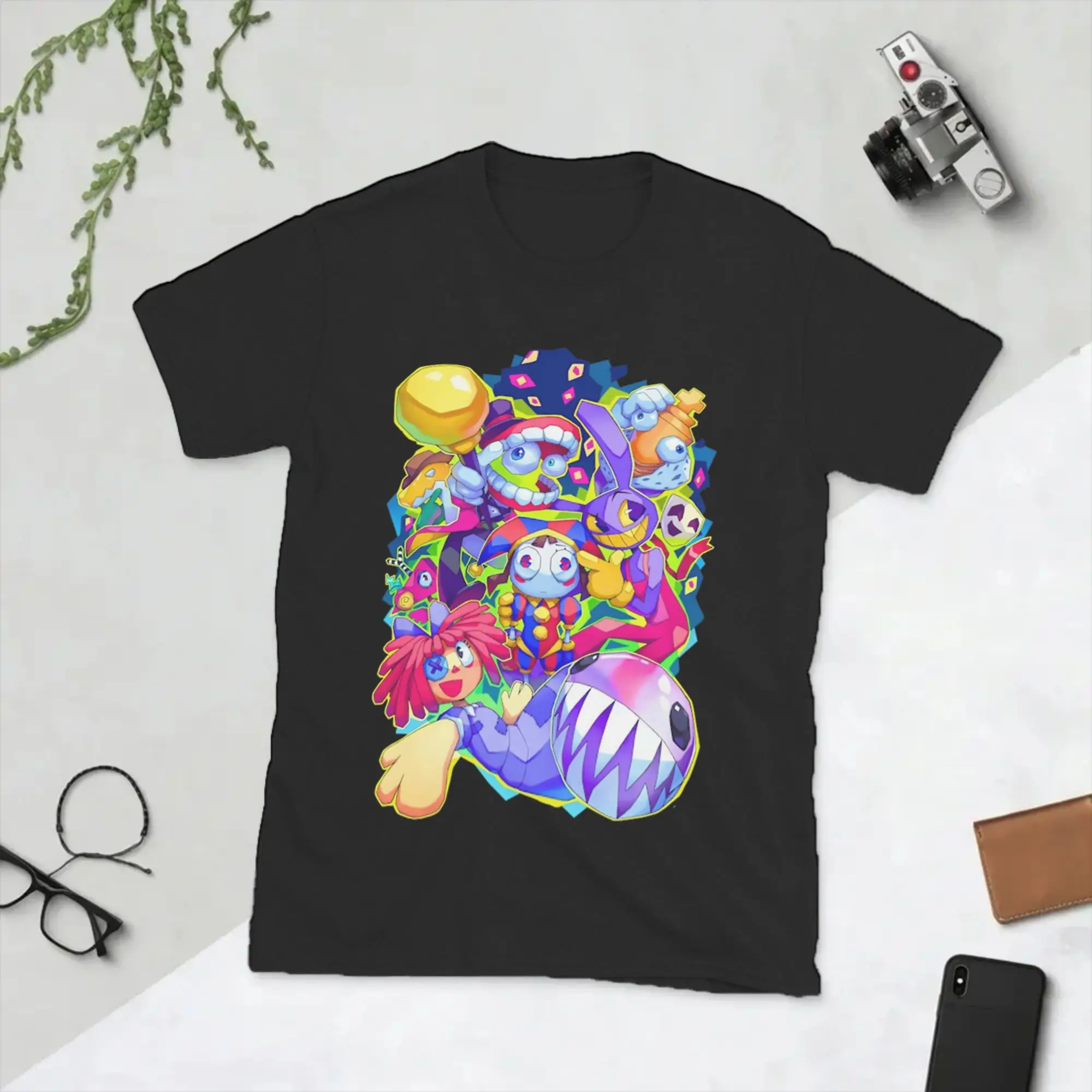 Men's T-Shirt Cartoon Digitals Circus Unique Cotton Tees Short Sleeve  T Shirts Round Neck Tops New Arrival