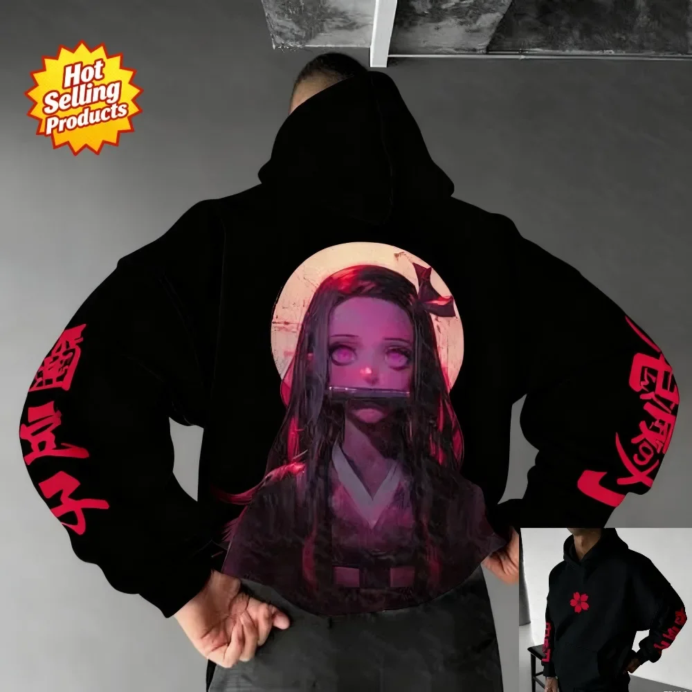 新しいアニメデーモンスレイヤーパーカー善逸阿賀津麻綿スウェットシャツ男性女性特大ルーズフィット快適ストリート秋冬 ​