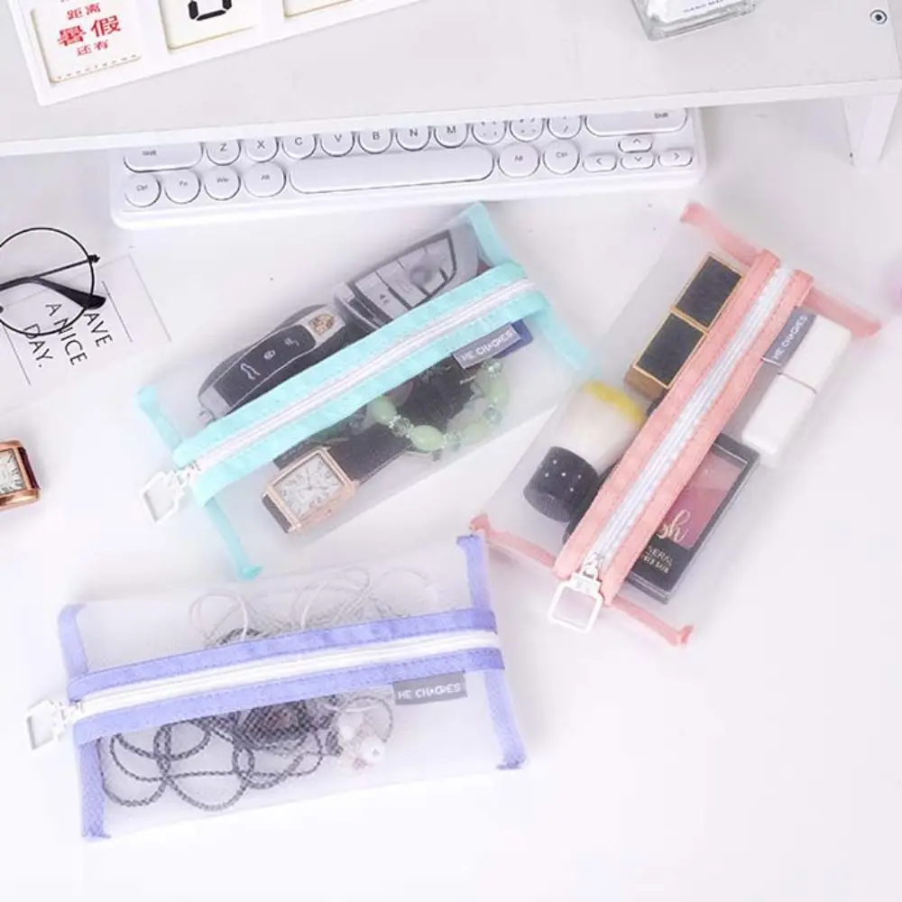 

Change Storage Bag Clear Mesh Bag Coin Bags Lipstick Cosmetic Bag Mini Coin Purse Pencil Bag Data Cable Storage Bag