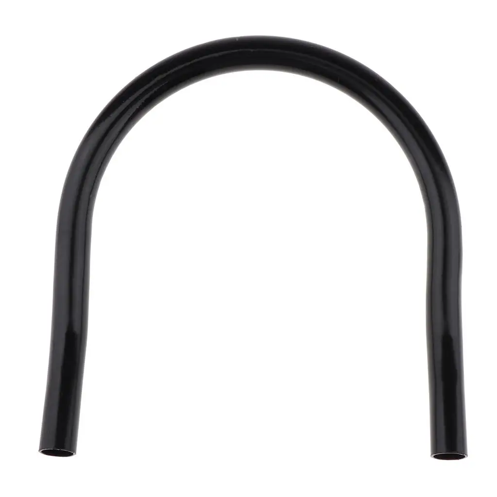 Universal Motorcycle Seat Hoop, Upswept Rear Seat Frame Loop Bracket Grab Rail Bars Handle DIY Accessory, Black, Metal - 230mm