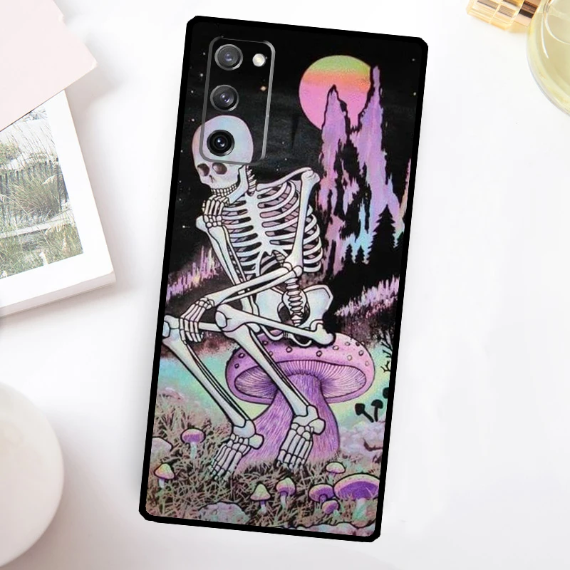 Mushrooms Psychedelic Funda For Samsung Galaxy S23 Ultra S22 Plus S20 S21 FE S8 S9 S10 Note 10 20 S24 Ultra Case