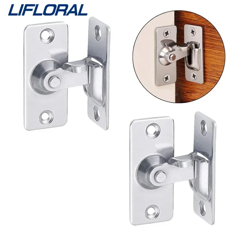 

10pcs 90 Degree Right Angle Door Latch Stainless Steel Door Locks Bolt for Barn Sliding Door Flip Household Ornaments Buckles