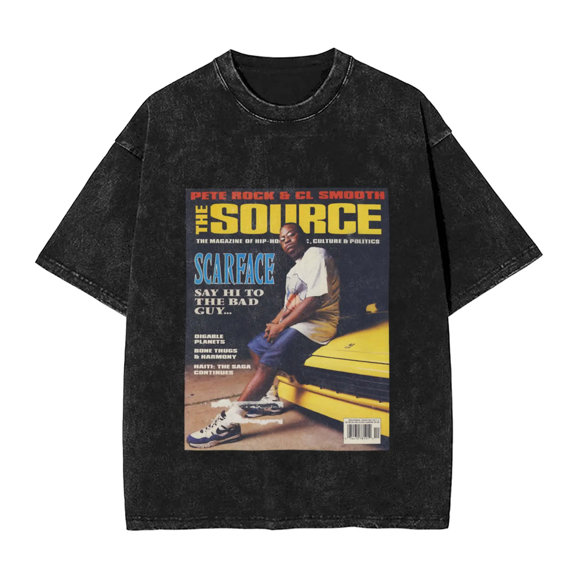 Source 90s - Scarface Classic Trendy A T-Shirt Oversized Short Sleeve Men's Women's Cotton Tees Tops