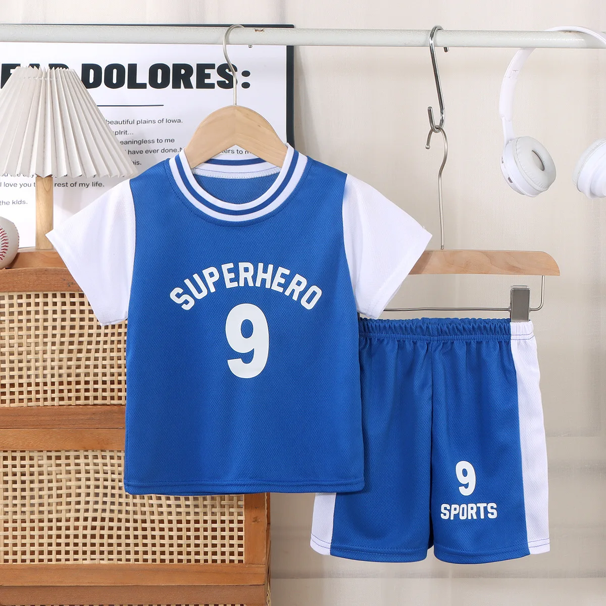 

2025 New Children Basketball Suit Sports Set Girls Boys Quick Drying Cloth Summer Jersey Training Sports Suit Breathable Print