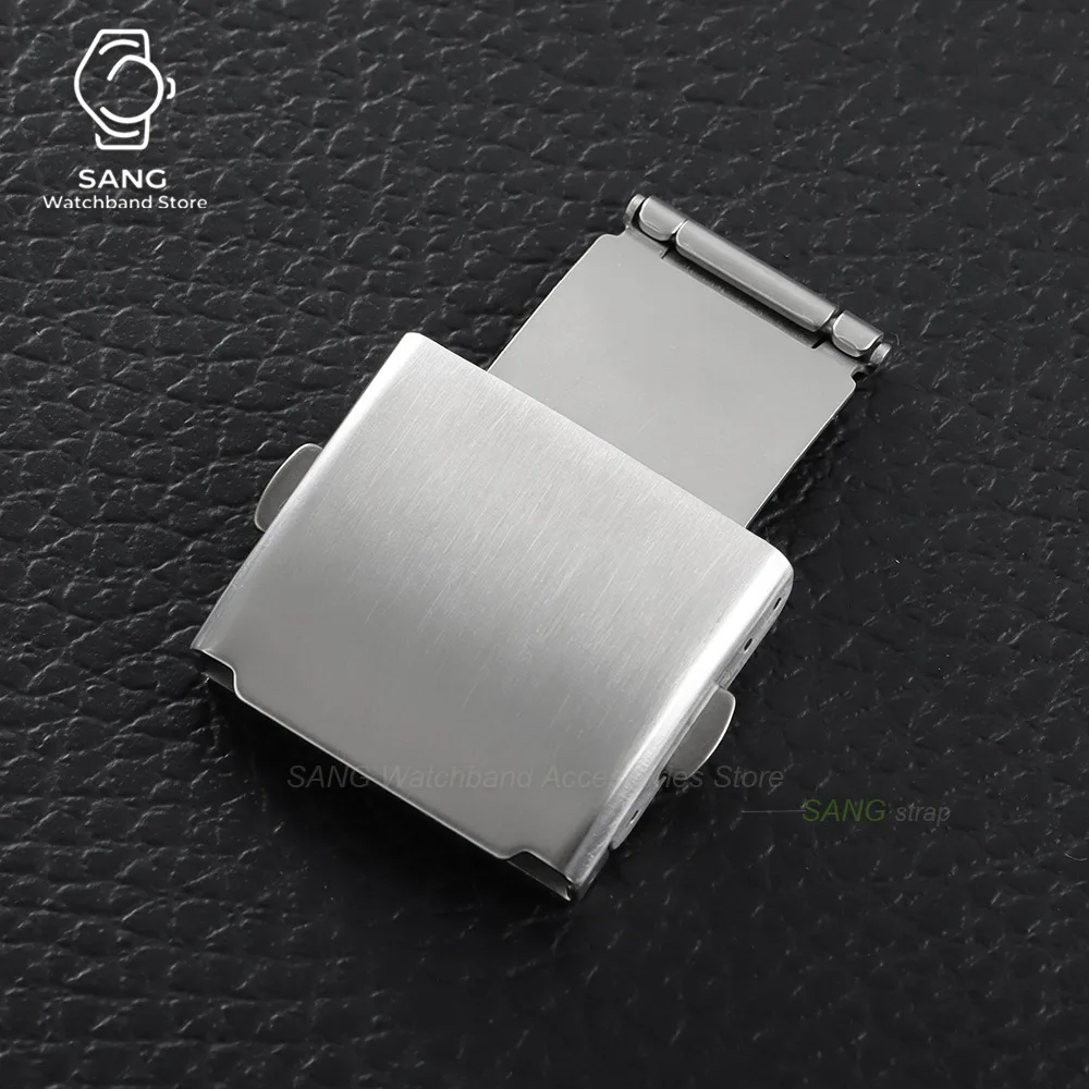 16mm 18mm 20mm 22mm 24mm Universal Stainless Steel Watch Buckles Watch Accessory Push Fold Deployment Folding Clasp Metal Button
