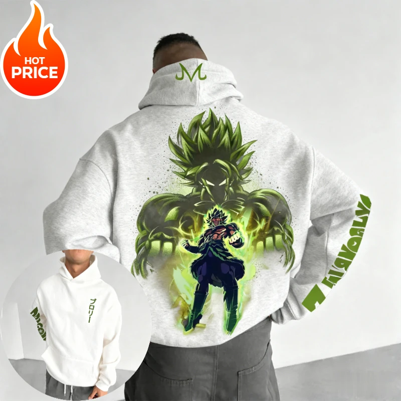 Dragon Ball Super Saiyan Broly 2026 Harajuku Streetwear Mannen Vintage Hoodie Winter Vrouwen Oversized Sweatshirt Met Capuchon Lange Mouw