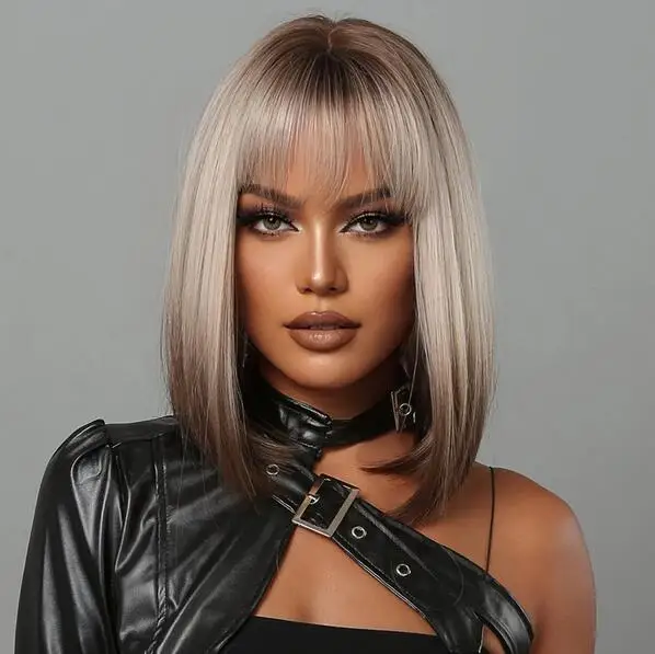 Kurze gerade Perücke