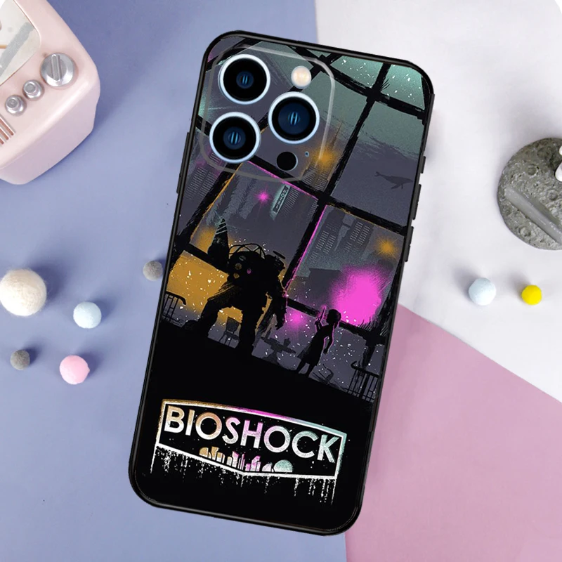 Game BioShock Phone Case For iPhone 16 15 14 Pro Max 11 12 13 Mini XR X XS Max Plus Cover