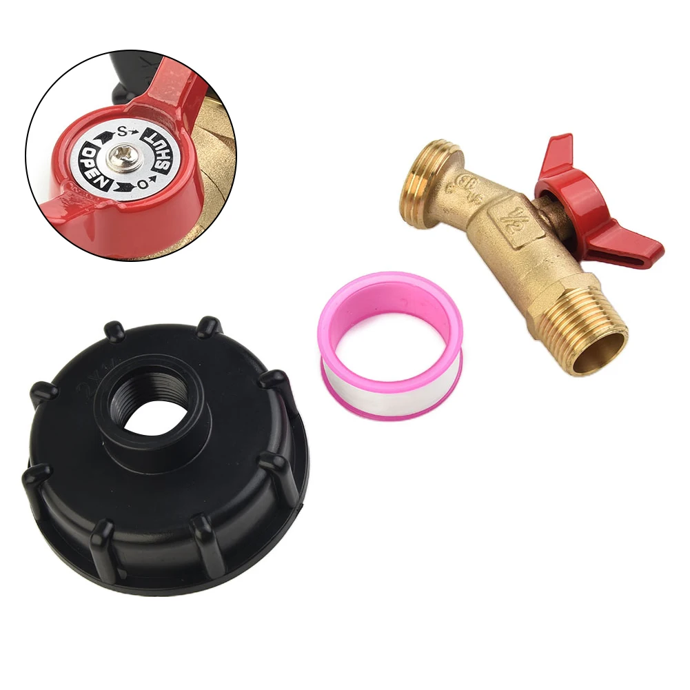 Stop Banging Your Knuckles Get Easy Water Access with IBC Tote Water Tank Adapter, Includes Brass Faucet and Removable Connector