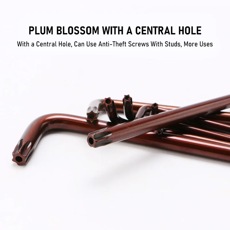 S2 Alloy Steel Torx Star Allen Wrench Double-Head Hex Spanner Long Arm Key L-Type Star Wrench With Hole T6-T50 Household DIY view 3