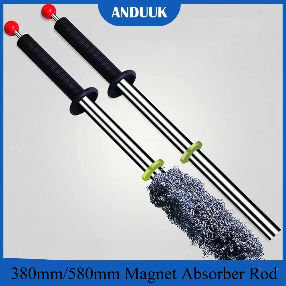 Removal Stand Gadget Metal Shavings Magnetic Swarf Retrieving Iron Tool 380mm Magnet Absorber Rod Collector Stick Barpick Pickup