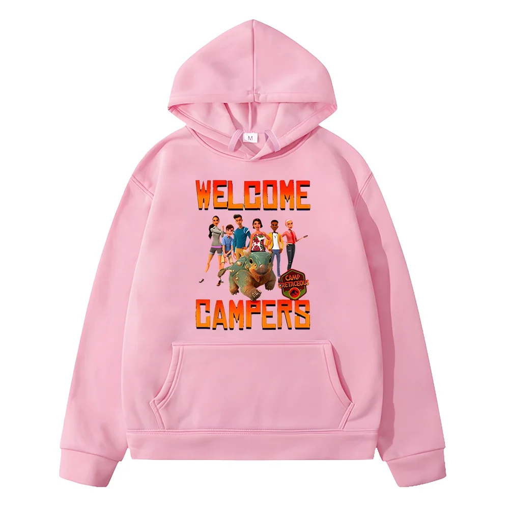 Jurassic World Camp Cretaceous Welcome Campers Group kids Hoodies Sweatshirt Casual anime hoodie y2k sudadera Boy girl clothes