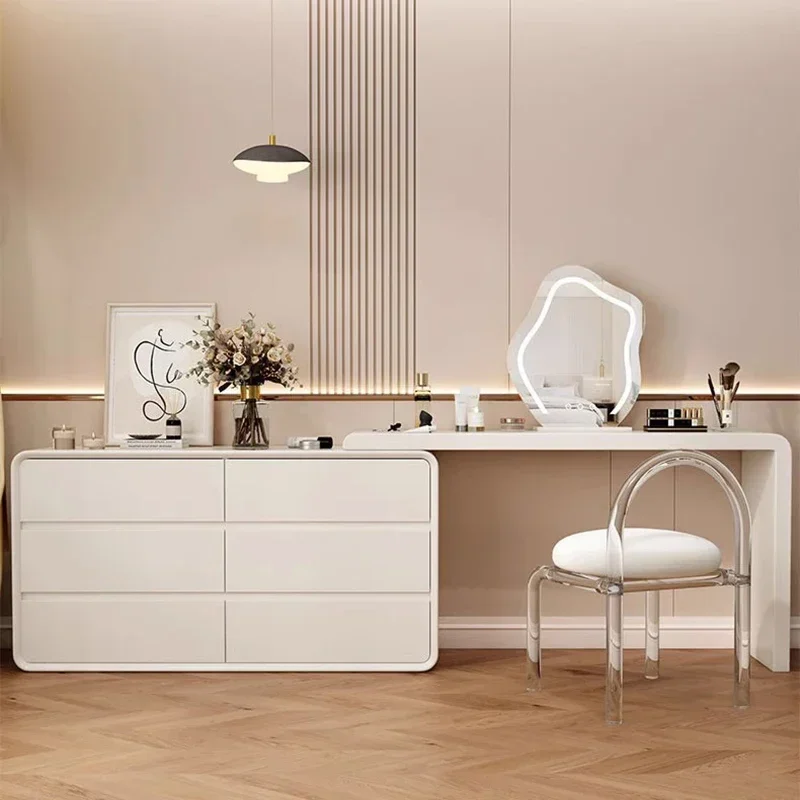 

Luxury Study Vanity table Mirror Makeup Drawers Bedroom Storage European Dressing table Large Vestidores Lounge Suite Furniture