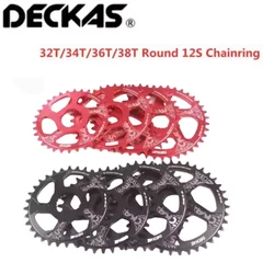 DECKAS 1X12 Speed Round Oval Chainring For shimano M6100 M7100 M8100 M9100 Crankset MTB Bike Bicycle Center Lock 30T 32T 34T 36T