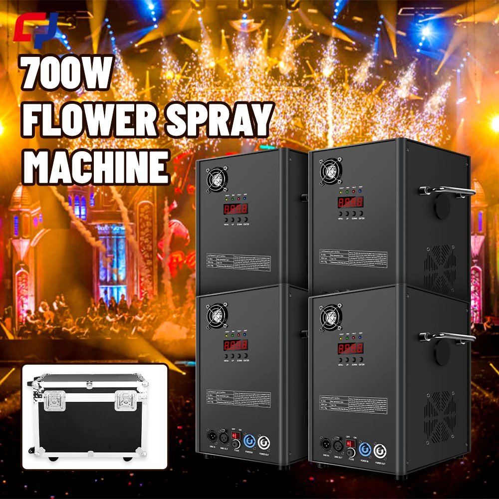 

Ti Power 700w 500WCold Spark Machine With flightcase DMX512 Remote Wedding Cold Firework Machine Fountain DJ Stage Spark Machine