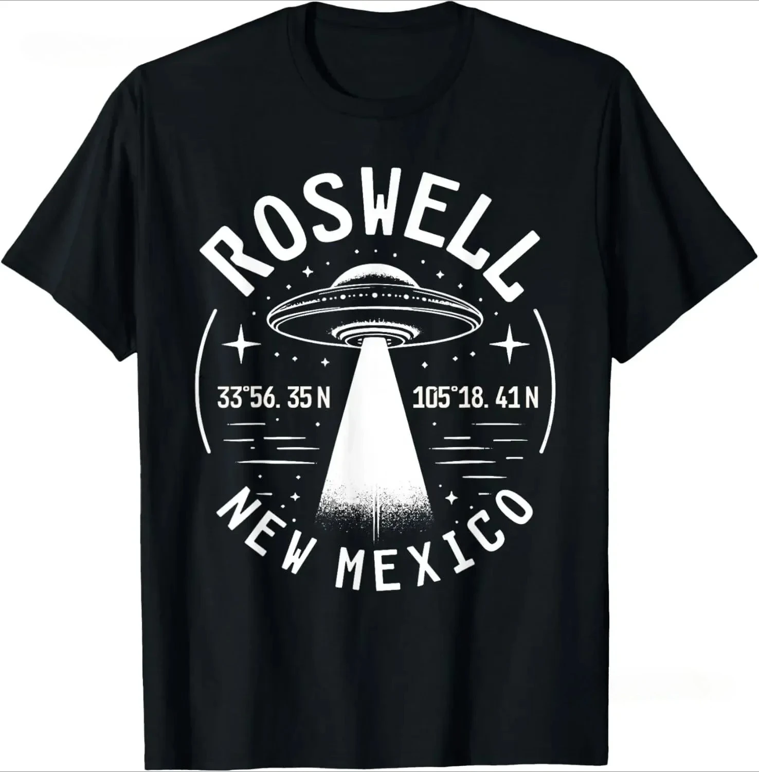 Camiseta feminina com estampa de ufo alienígena de Roswell New Mexico, vintage, confortável, gráfica, casual, roupas femininas