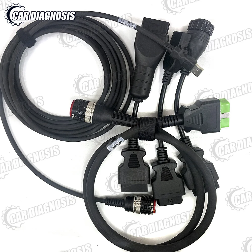 

5pc Diagnostic Cable for Vocom 88890300 VOCOM II 2 88890400 diagnostic Scanner tool OBD2 USB Cable Truck Diagnostic Tool