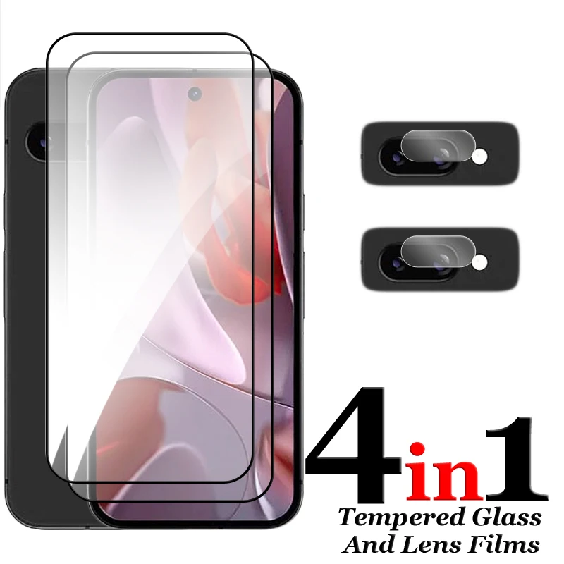 6in1 لجوجل بكسل 9A الزجاج ل بكسل 9A الزجاج المقسى 6.3 بوصة غطاء كامل الغراء HD واقي للشاشة لفيلم عدسة بكسل 9A