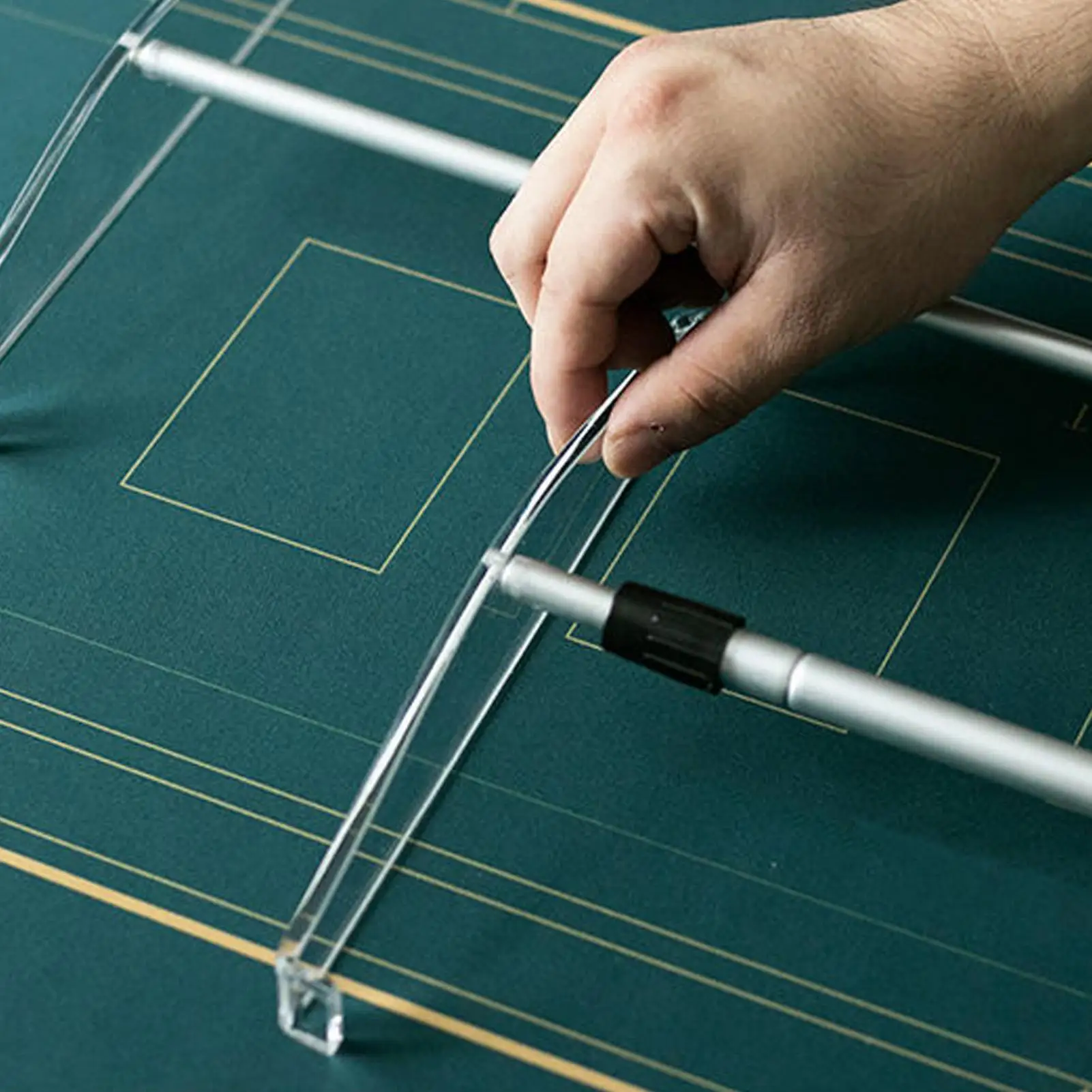 

Poker Chip Push Retractable Chip Stick Pusher Poker Chip Collector Rake Metal Casino Supplies Chips Metal chip rake