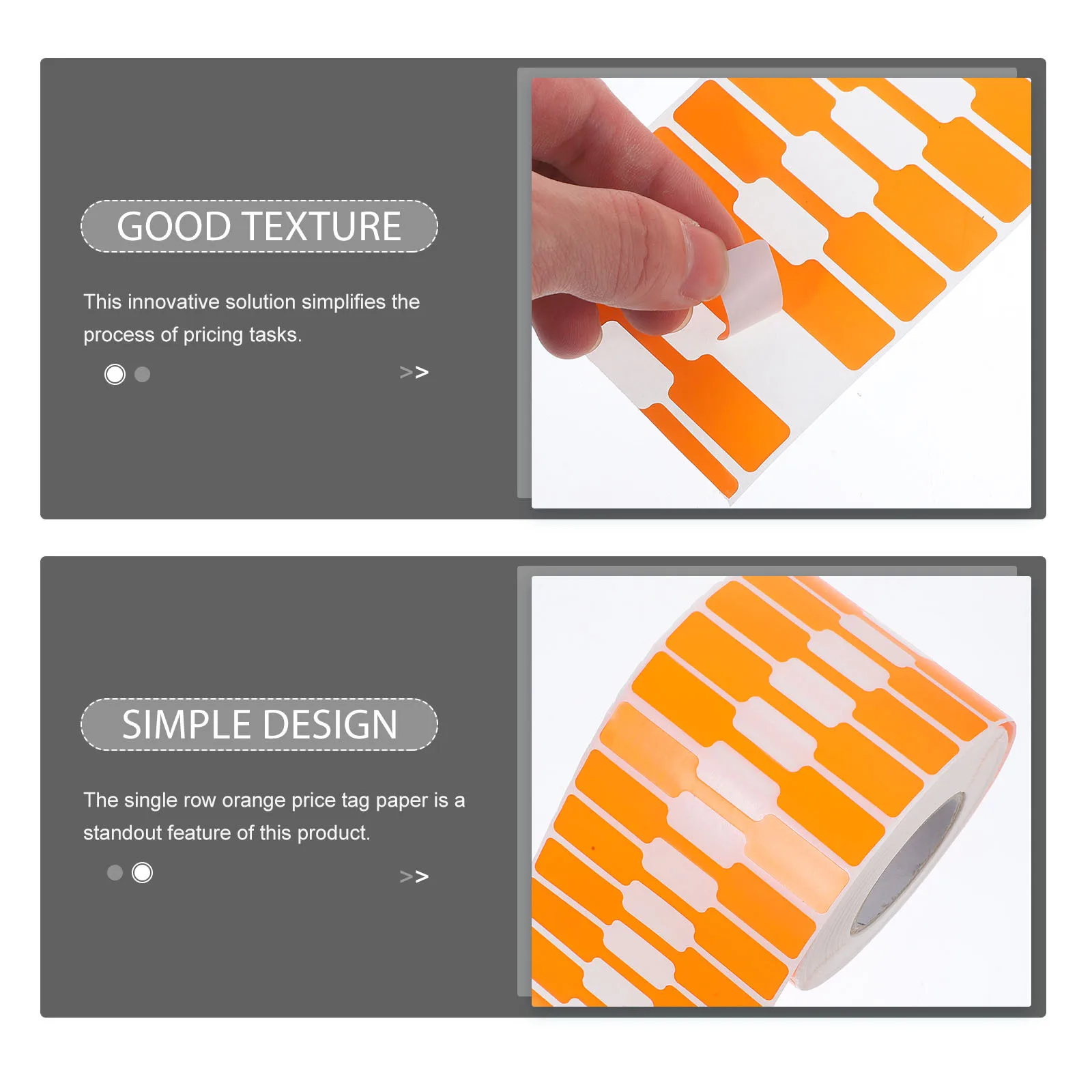 

2000pcs Jewelry Labels Sticker Adhesive Price Label Roll Merchandise Stickers For Retail Supermarket Pricing Orange Single Row