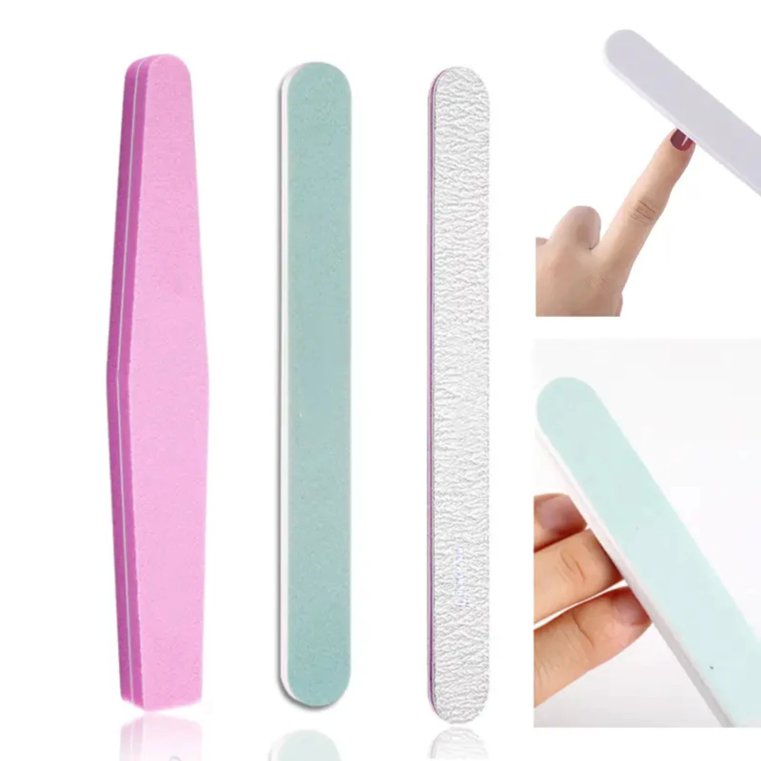 Luksusowy 3-częściowy zestaw do manicure z lakierem do paznokci, zestawem do pedicure, pilnikiem i gąbką do zdobieniowania paznokci