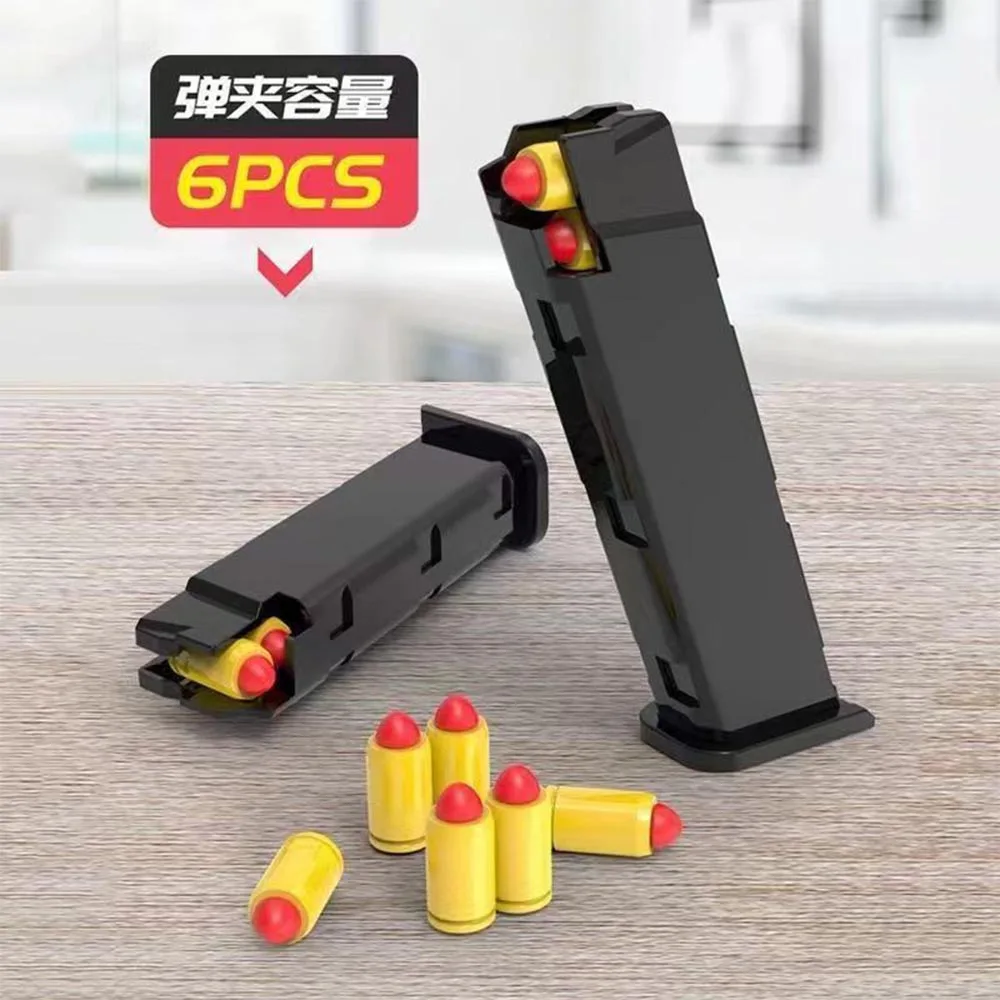 Glock Toy Gun Shell Ejecting Mag Soft Bullets Pistol Toys Foam Blaster For Girls Boys Shopify Dropshiping