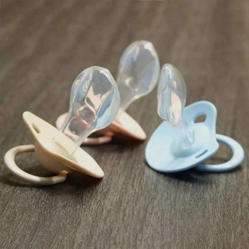 

J15U Silicone Adult Soother Pacifier Neutral Color Ergonomic Chewing Toy Dummy Pacifier for Anxiety and Stress Alleviation