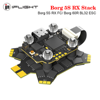 IFlight Borg 5S RX Stack Built-in ELRS 2.4GHz Receiver 12V BEC 16MB Black Box With Borg 60R BL32 ESC 3-8S Lipo for RC FPV Drone