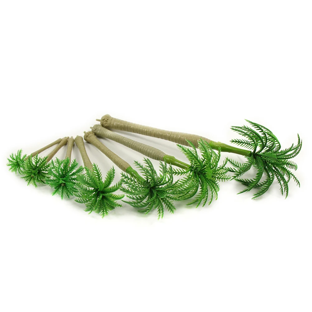 20pcs 65mm-200mm  Model Coconut Trees Palm Model Layout Train Scale 1:50-1:250 NEW model train ho scale YS03 railway modeling