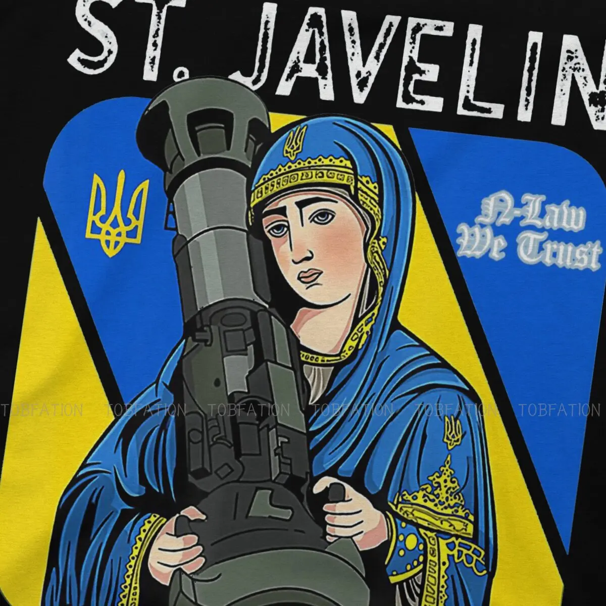 St Javelin Protector of Ukraine Tshirt New Arrival Graphic Men Classic Alternative Summer Men Streetwear Cotton Harajuku T Shirt