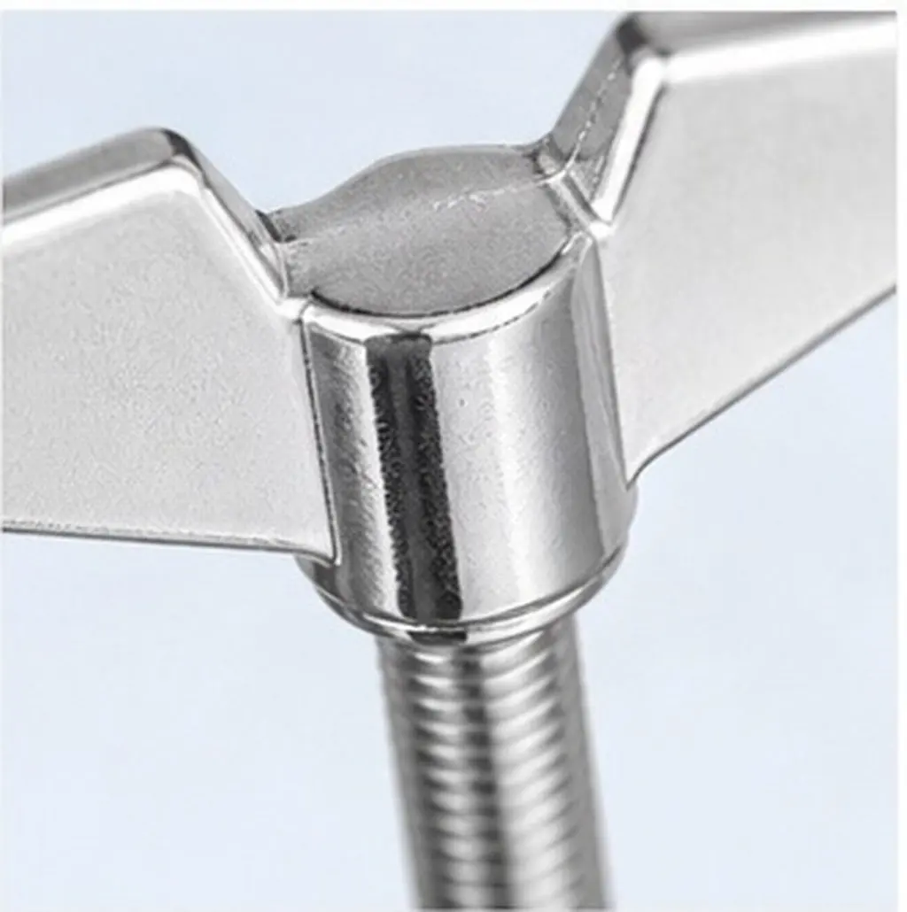 2Pcs Drum Set Hardware Precision Cymbal Wing Screws Metal Drum Cymbal Nuts Stable Fixing Replacement Parts Fixing Screw