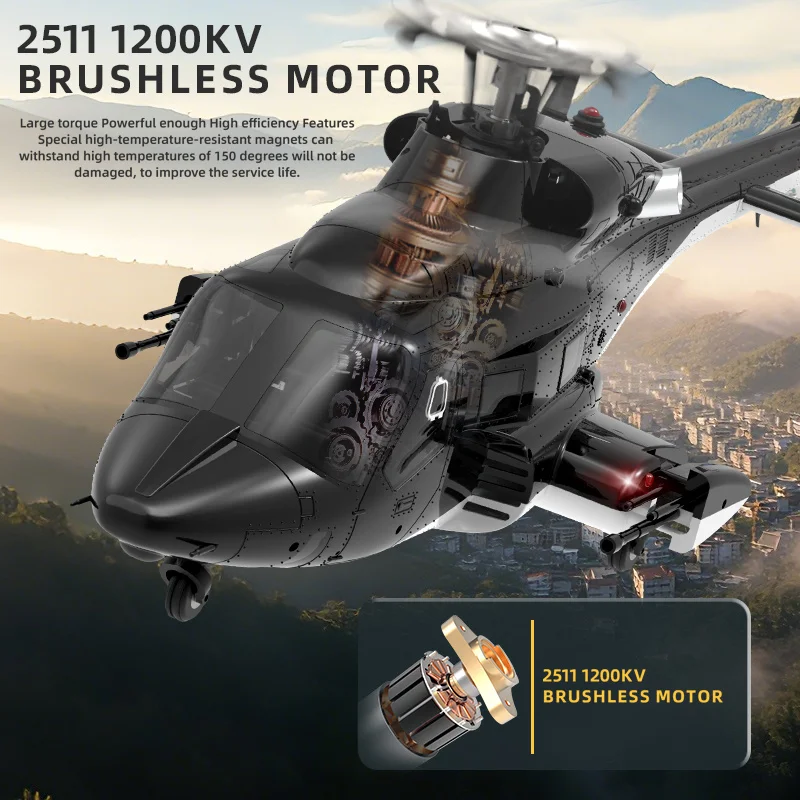 Yu Xiang Yxznrc Rc Helicopter F02 V Airwolf 6 Channel No Aileron 3d Stunt Simulated Scale Remote Control Aircraft Outdoor Flight