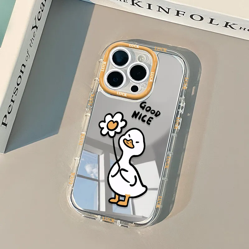 Niedliches Kätzchen, Liebliche Katze, Luftkissen-Spiegel-Handyhülle für iPhone 17 15 14 16 Pro Max 13 12 11 Pro XR XS 7 8 Plus 17Air Art Cover – Detail 8