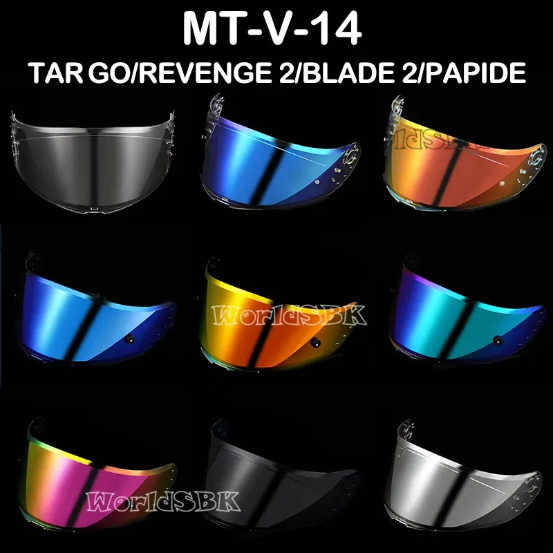 MT-V-14 Helmet Shield for MT Motorcycle Helmet Only for Model RAPID,RAPID PRO,BLADE 2 SV,REVENGE 2,TARGO Helmet Shield